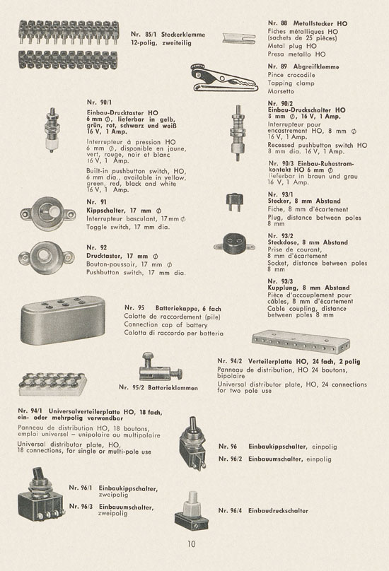 Schneider Modellbahnzubehör 1968