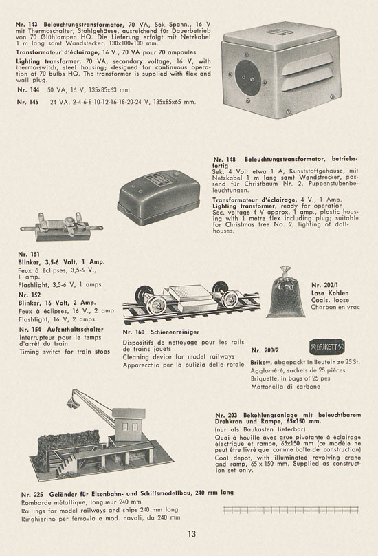 Schneider Modellbahnzubehör 1968