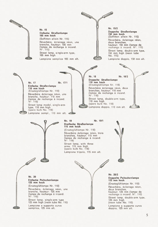 Schneider Modellbahnzubehör Katalog 1974-1975