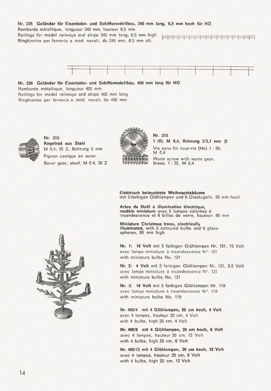 Schneider Modellbahnzubehör Katalog 1974-1975