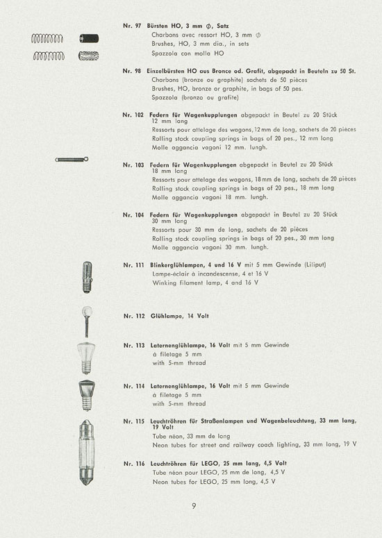 Schneider Modellbahnzubehör Prospekt 1964