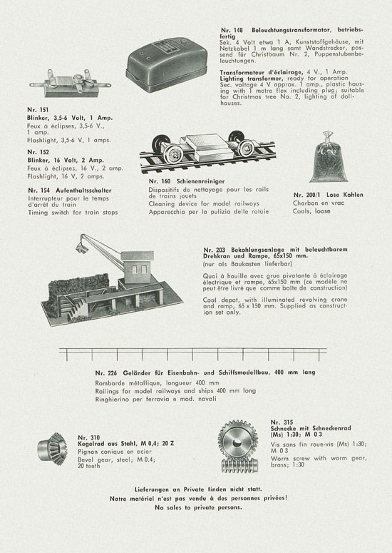 Schneider Modellbahnzubehör Prospekt 1964