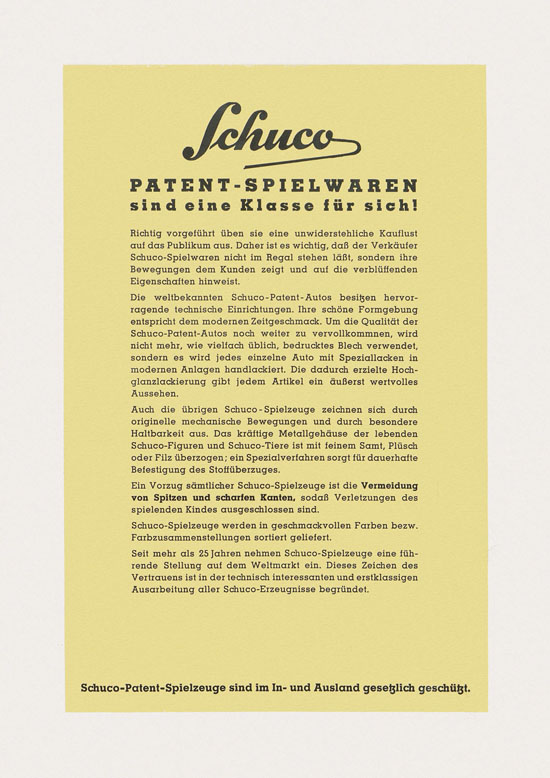 Seite 2 25 Jahre Schuco Prospekt 1938