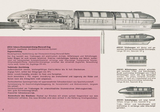 Schuco Disneyland Alweg-Monorail 1961