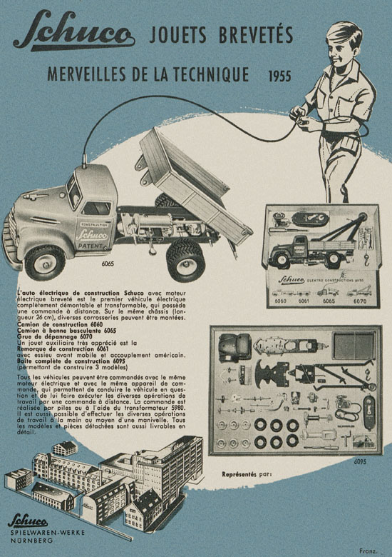 Schuco Jouets Brevetès catalogue 1955