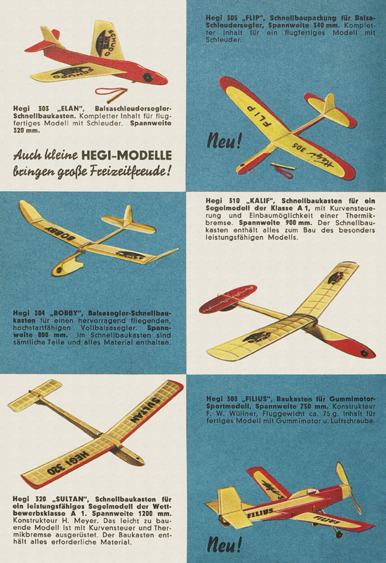 Schuco Hegi Modellbau Katalog 1961