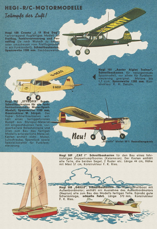 Schuco Hegi Modellbau Katalog 1961
