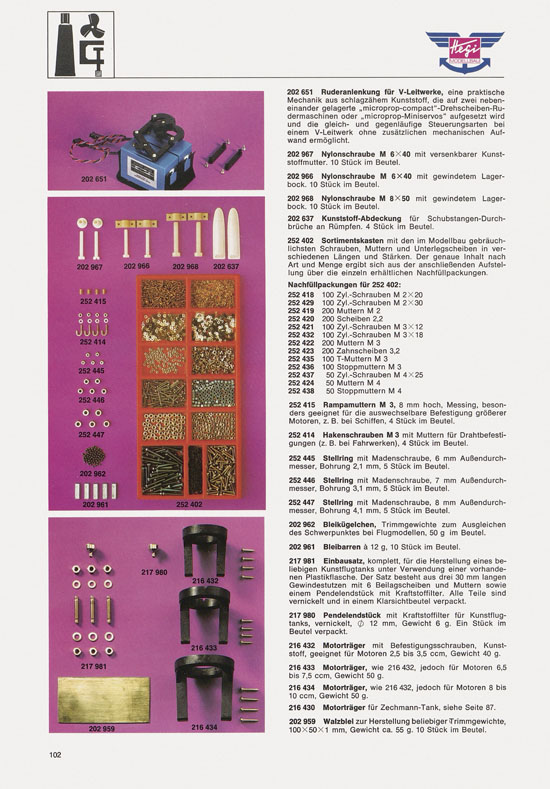 Hegi Modellbau Katalog 1976