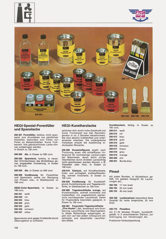 Hegi Modellbau Katalog 1976