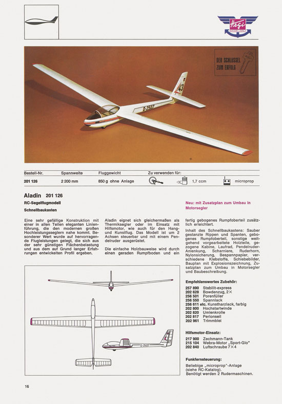 Hegi Modellbau Katalog 1976