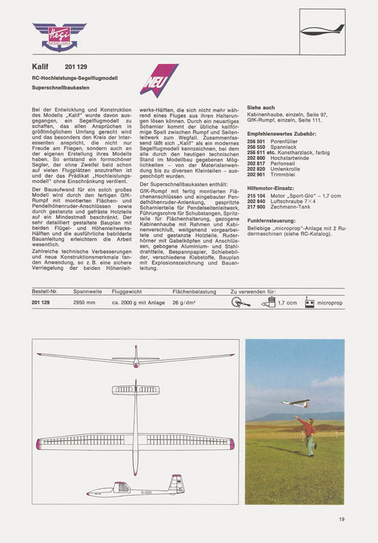 Hegi Modellbau Katalog 1976