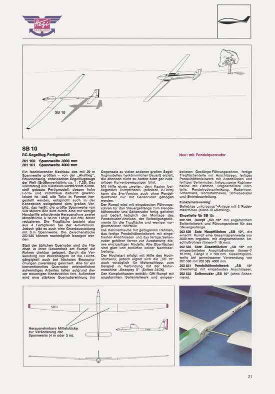 Hegi Modellbau Katalog 1976