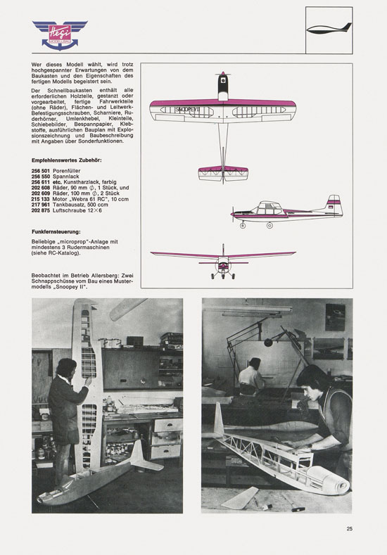 Hegi Modellbau Katalog 1976