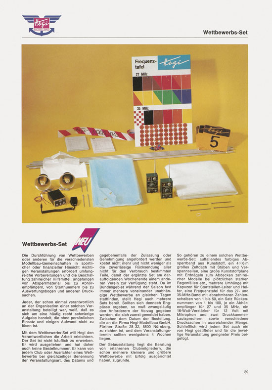 Hegi Modellbau Katalog 1976