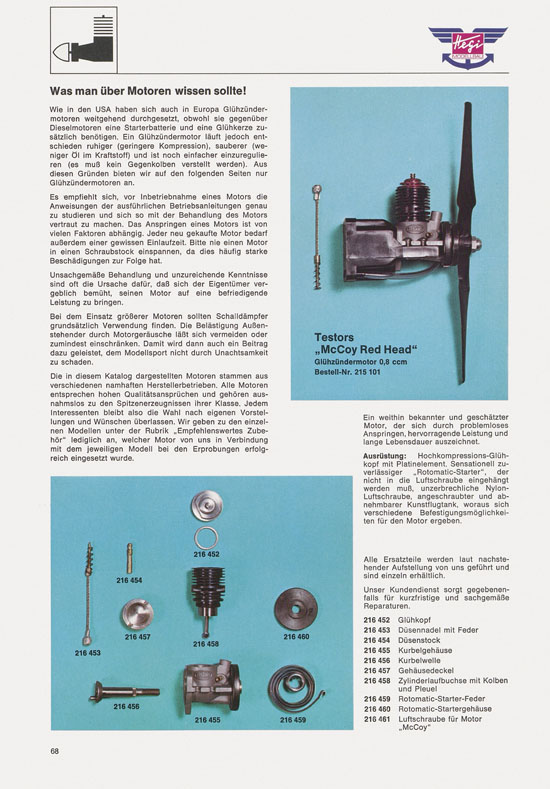 Hegi Modellbau Katalog 1976