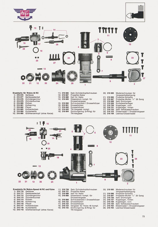 Hegi Modellbau Katalog 1976