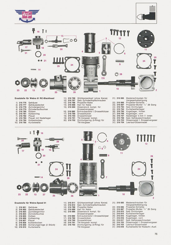 Hegi Modellbau Katalog 1976