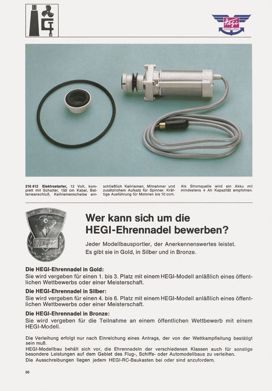 Hegi Modellbau Katalog 1976