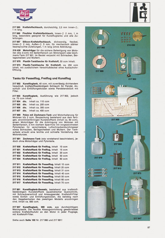 Hegi Modellbau Katalog 1976