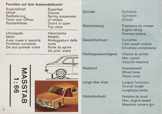 Schuco Modelle 1970