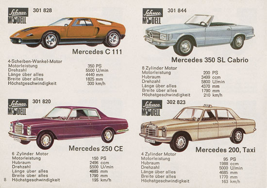 Schuco Modelle 1970