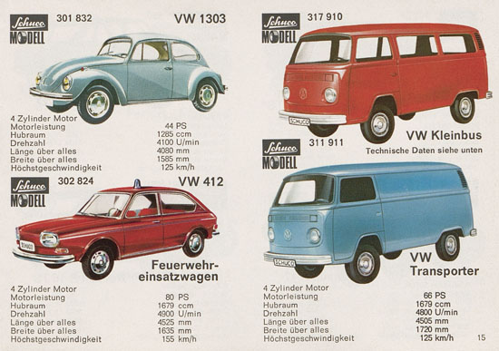 Schuco Modelle 1970