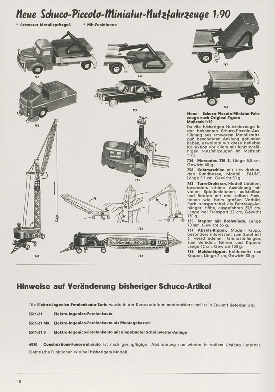 Schuco Neuheiten 1961