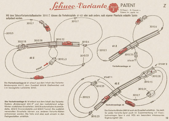 Schuco Varianto 3010 Katalog 1954