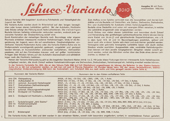 Seite 2 Schuco Varianto 3010 Katalog 1955