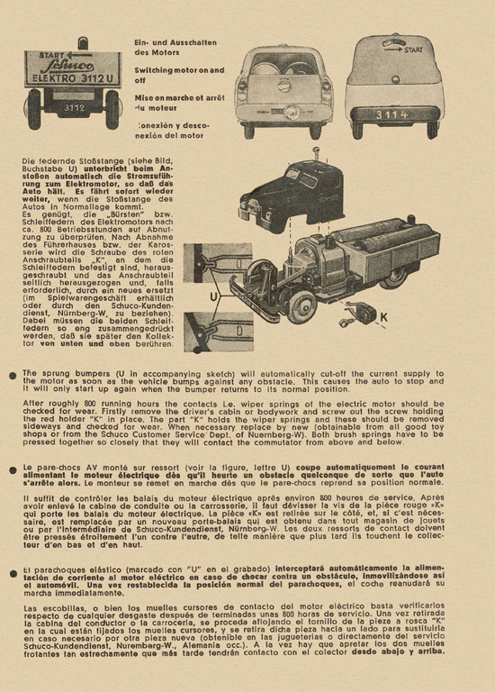 Schuco Varianto Prospekt 1960