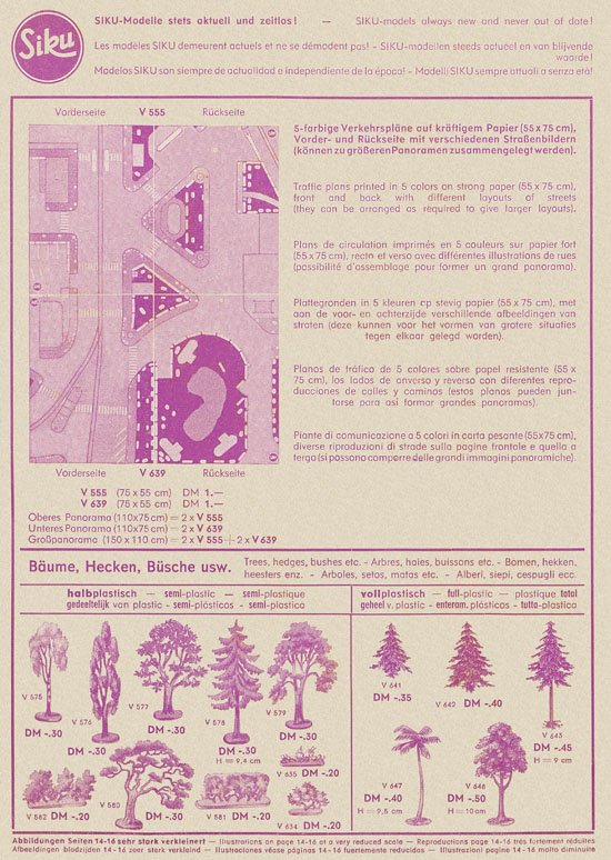 Siku Verkehrsmodelle Katalog 1960