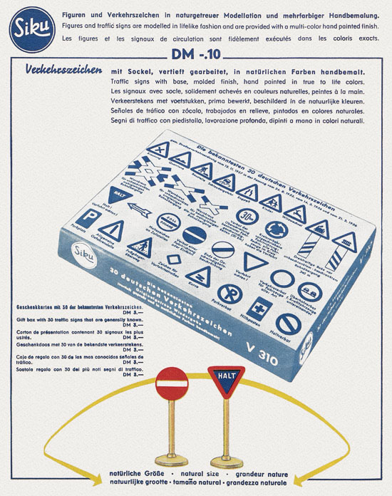 Siku Verkehrsmodelle und Flugmodelle Katalog 1961