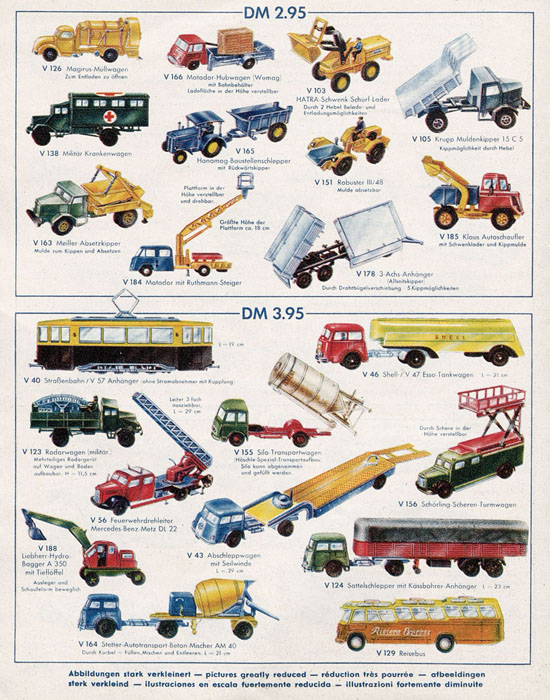 Siku Katalog 1962, Preisliste 1962, Bildpreisliste 1962, Verkehrsmodelle 1962