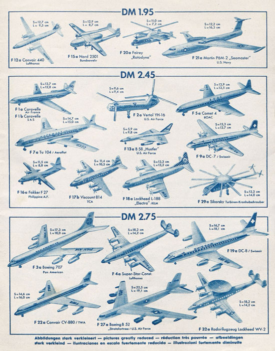 Siku Katalog 1962, Preisliste 1962, Bildpreisliste 1962, Verkehrsmodelle 1962