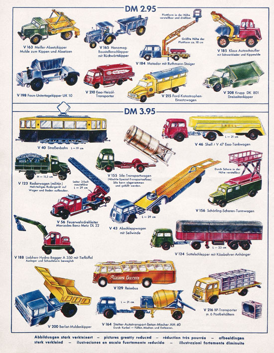 Siku Katalog 1963, Bildpreisliste 1963, Verkehrsmodelle und Flugmodelle 1963