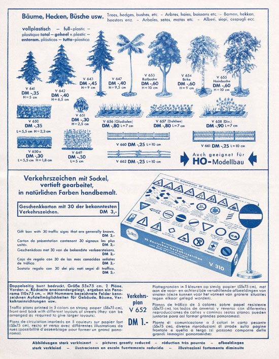 Siku Katalog 1963, Bildpreisliste 1963, Verkehrsmodelle und Flugmodelle 1963