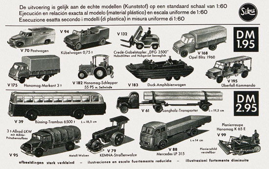 Siku Verkehrsmodelle 1964