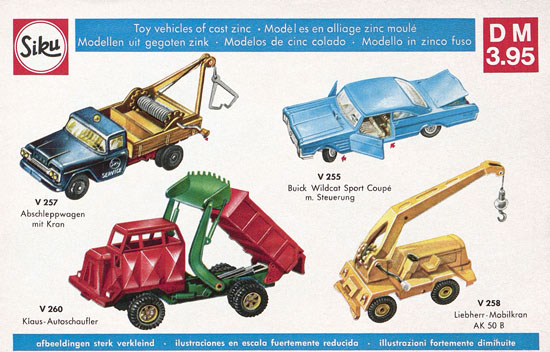 Siku Katalog 1968, Preisliste 1968, Bildpreisliste 1968, Verkehrsmodelle 1968