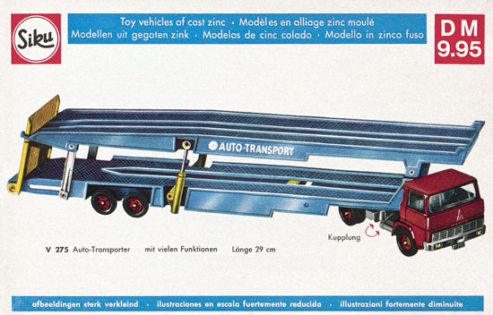 Siku Katalog 1968, Preisliste 1968, Bildpreisliste 1968, Verkehrsmodelle 1968