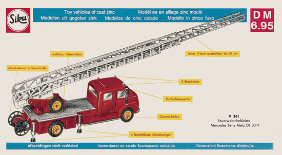 Siku Super Serie Zinkguß-Modelle Katalog 1970