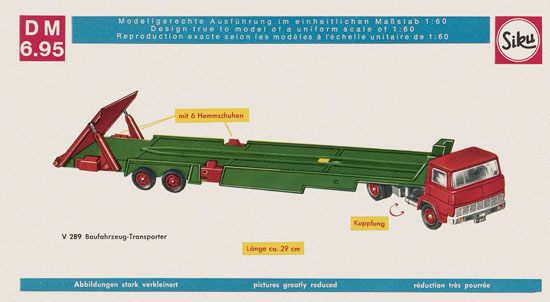 Siku Super Serie Zinkguß-Modelle Katalog 1970