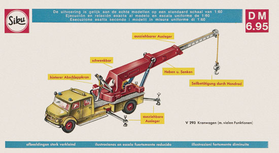 Siku Super Serie Zinkguß-Modelle Katalog 1970