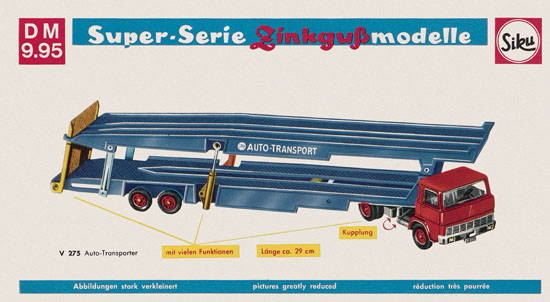 Siku Super Serie Zinkguß-Modelle Katalog 1970