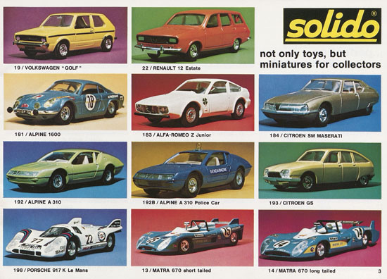 Solido catalog 1976