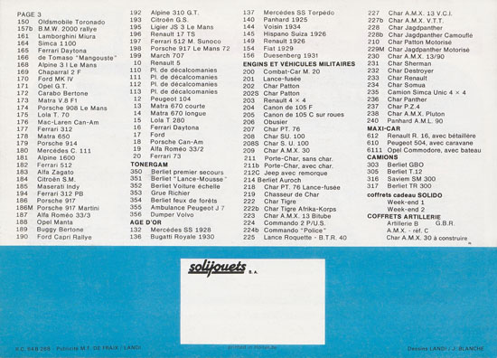 Solido catalogue export 24 1973