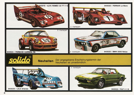 Solido Katalog 1974