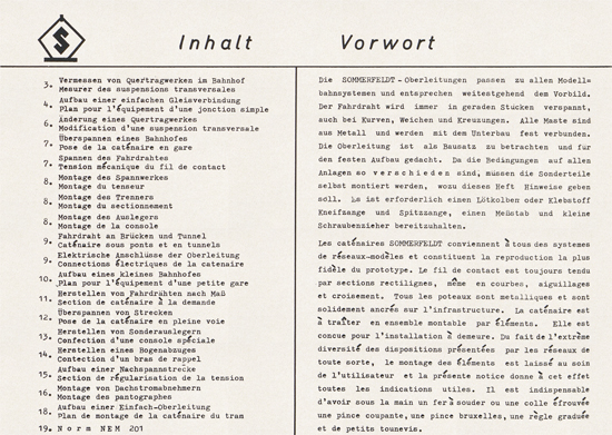 Sommerfeldt Modelloberleitung um 1965