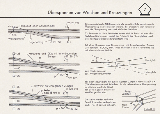 Sommerfeldt Anleitungsheft für Oberleitungen 1975