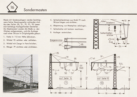 Sommerfeldt Anleitungsheft für Oberleitungen 1975