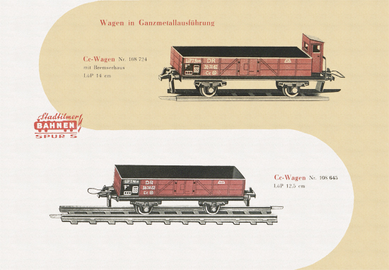 Stadtilmer Bahnen Spur S Katalog 1959